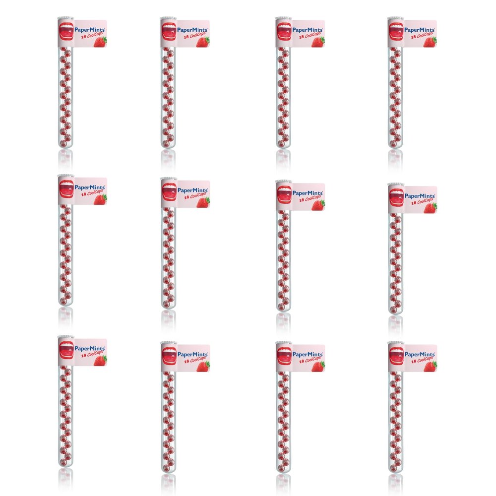 PaperMints Cool Caps Strawberry Mint - Bad Breath Treatment (216 Capsules)
