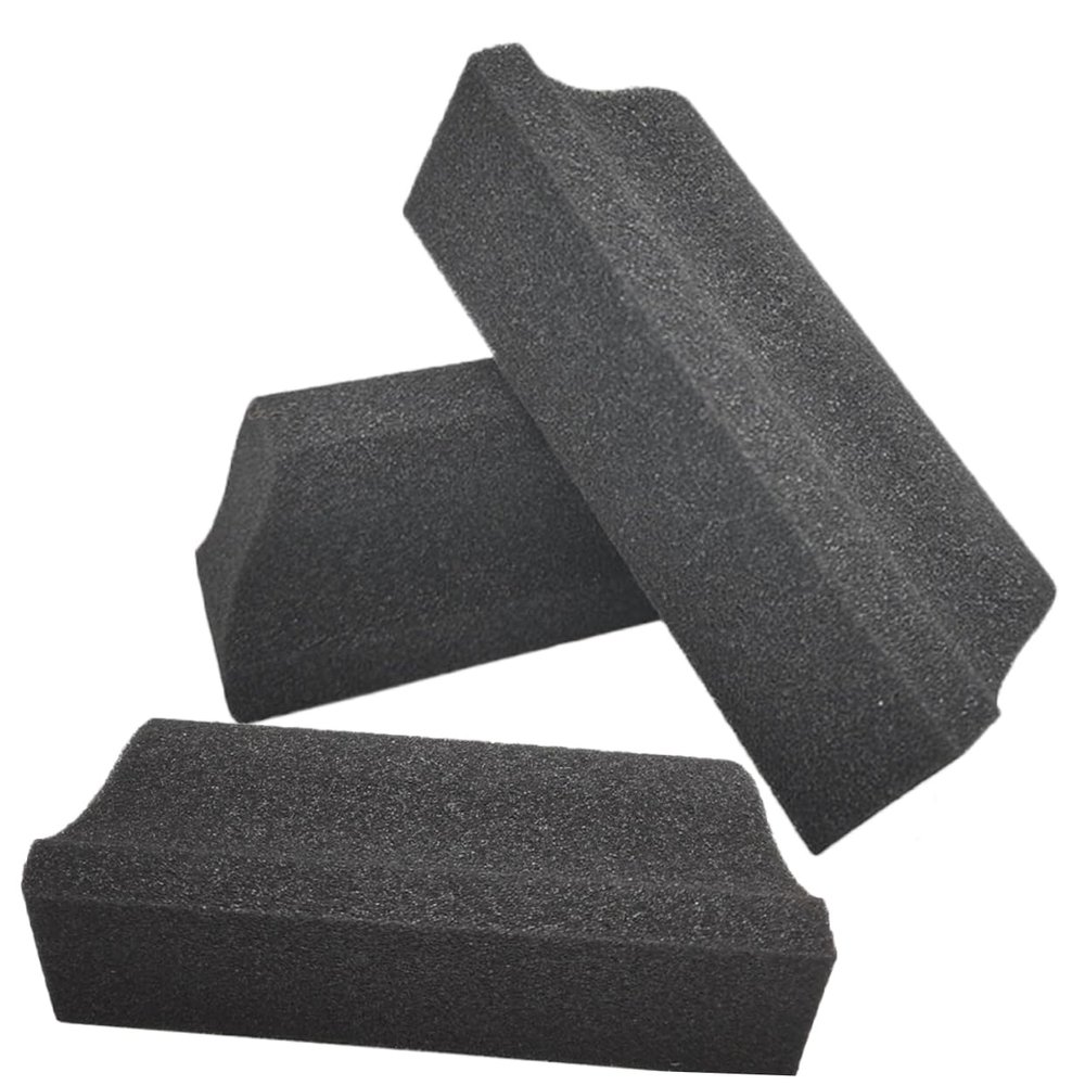 HAPINARY 3pcs Beard Hair Sponges Beard Trimming Hair Catcher Black Sponge Brush for Men Grooming Sink Cleaning