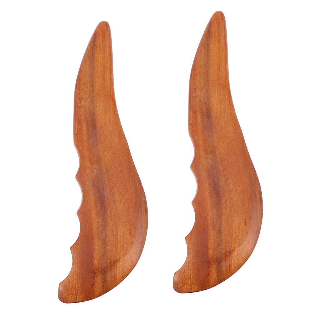 Gatuida 2pcs Wood Scraping Plate Gua Sha Massage Tool for Scraping Therapy Use as Beauty Massage Board for Face and Body Care
