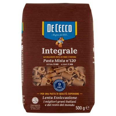 5X De Cecco Wholemeal Mixed Pasta (5 Packs of 500 g) 2.5 kg