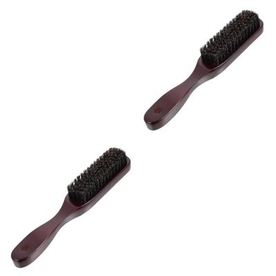 FRCOLOR 2pcs Man Wooden Beard Brush Mustache Brush for Beard Male Shaving Tool