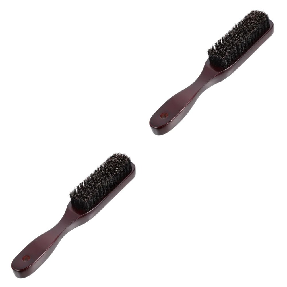 FRCOLOR 2pcs Man Wooden Beard Brush Mustache Brush for Beard Male Shaving Tool