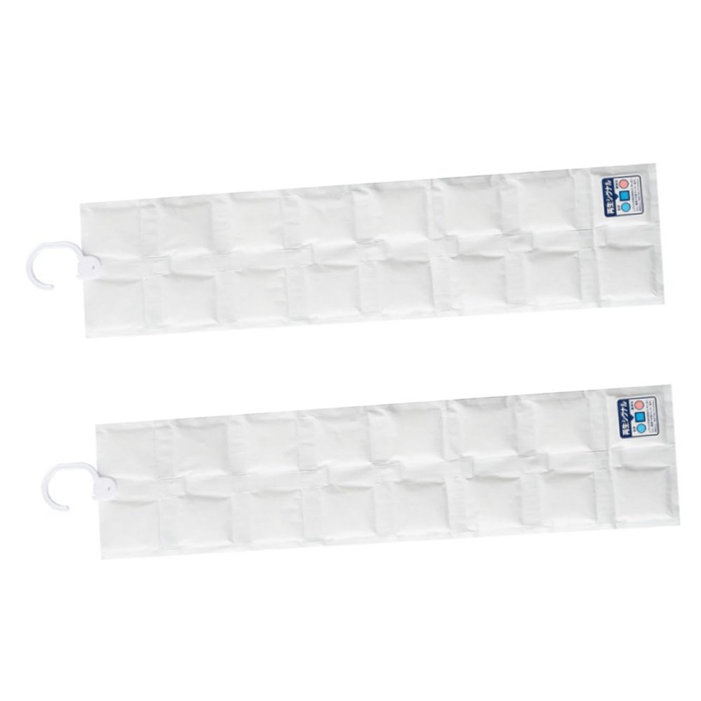 Gatuida 2pcs Scented Hanging Dehumidifier Bags, Moisture-absorbing Bag with Hook, White Non-woven Fabric Humidity Packs for Wardrobes, Laundry Rooms and Refrigerator