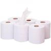 White Paper Rolls 6 x 2 Ply Embossed Paper Centre Feed Roll Towels White view 1