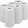 White Paper Rolls 6 x 2 Ply Embossed Paper Centre Feed Roll Towels White view 3