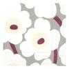 Unikko Grey Cream Flowers IHR Paper Table Napkins 33 cm Square 3 ply Lunch Napkins view 1
