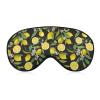 Sleep Mask for Women Men, Compatible with Leaves Lemon Flowers Floral Blockout Light Eye Mask for Sleeping Blindfold, Eye Cover with Adjustable Strap, Soft Eye Shade for Nap Travel Night Shift view 1