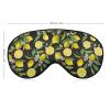 Sleep Mask for Women Men, Compatible with Leaves Lemon Flowers Floral Blockout Light Eye Mask for Sleeping Blindfold, Eye Cover with Adjustable Strap, Soft Eye Shade for Nap Travel Night Shift view 2