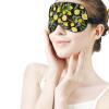 Sleep Mask for Women Men, Compatible with Leaves Lemon Flowers Floral Blockout Light Eye Mask for Sleeping Blindfold, Eye Cover with Adjustable Strap, Soft Eye Shade for Nap Travel Night Shift view 3