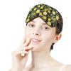 Sleep Mask for Women Men, Compatible with Leaves Lemon Flowers Floral Blockout Light Eye Mask for Sleeping Blindfold, Eye Cover with Adjustable Strap, Soft Eye Shade for Nap Travel Night Shift view 4