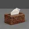SwePer Tissue Box Cover  Chinese Style Simplicity Tissue Box Holder Decorative for Bathroom Vanity Countertop/Night Stands/Office Desk view 2
