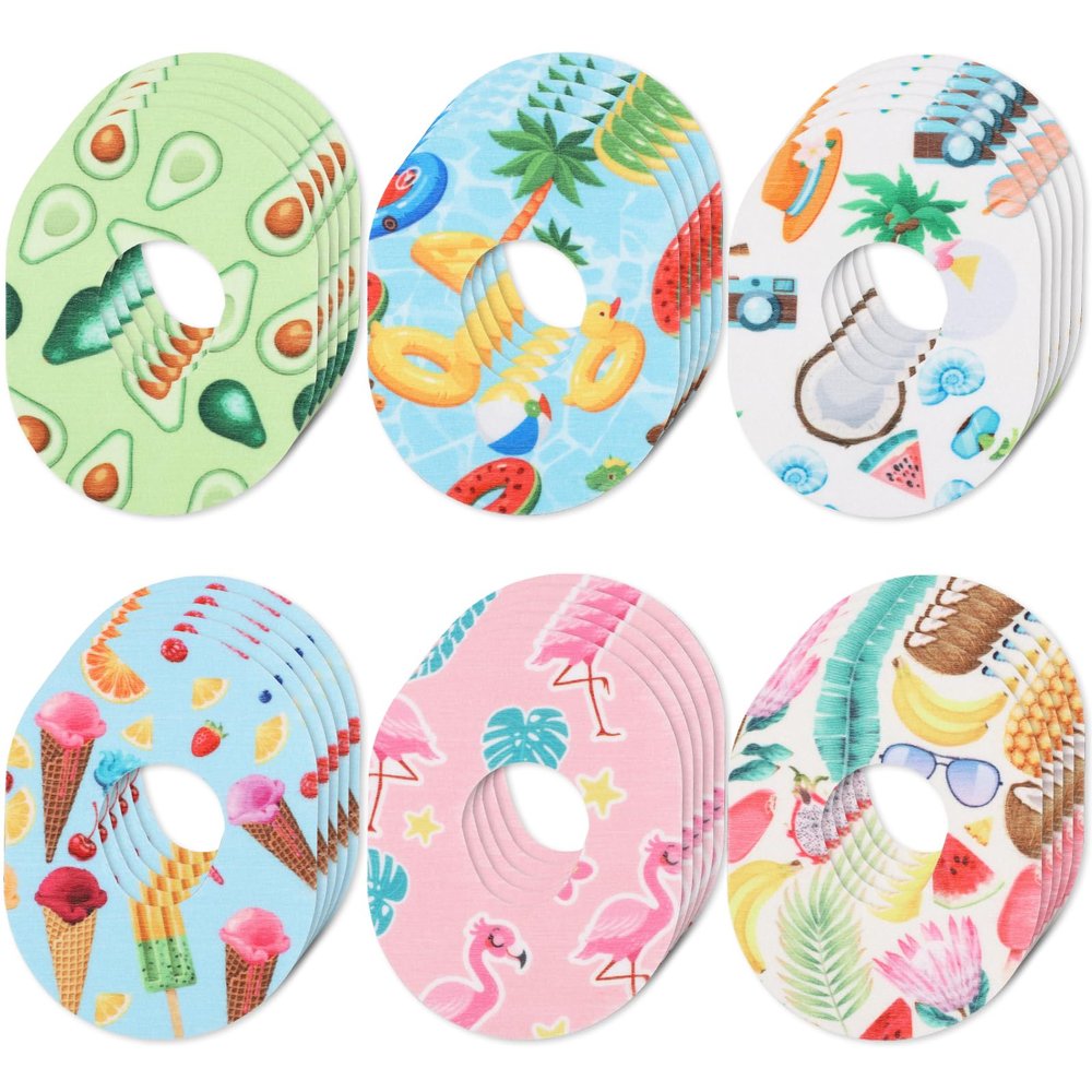 30pcs Adhesive Patches for Dexcom G7, Waterproof Adhesive Over Patches Summer-Style Stickers Breathable Sensor Covers Sensor Protector Sensor Patches for Dexcom G7 Tape
