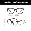 LJCZKA Square Blue Light Glasses for Women Men, Blue Light Filter Blocking Glasses TR90 Ultralight Frame Anti Fatigue Eyestrain & Headache view 4