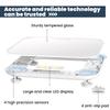 UNIWEIGH Digital Bathroom Scale for Body Weight,Highly Accurate Weight Scale up to 400lbs/180kg,Compact body scales with Sturdy Tempered Glass,LED Display,Step-on,3 Units and Includes batteries,White view 3