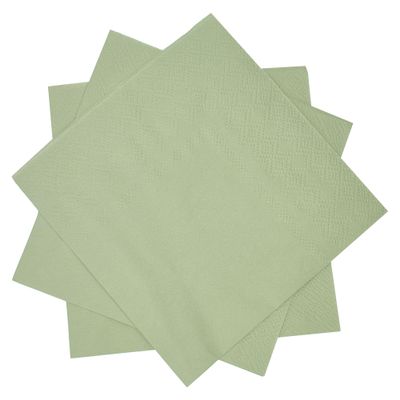 Sunepany 50 Pieces 3-Ply Green Cocktail Napkins Sage Green Napkins Folded 5 x 5 Inches Green Napkins Disposable Dessert Napkins for Party Wedding Birthday Cocktail Napkins Paper Dinner Napkins