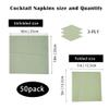 Sunepany 50 Pieces 3-Ply Green Cocktail Napkins Sage Green Napkins Folded 5 x 5 Inches Green Napkins Disposable Dessert Napkins for Party Wedding Birthday Cocktail Napkins Paper Dinner Napkins view 3