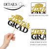 MonMon & Craft Doctor Grad Cake Topper/Congrats Doctor Graduation Cake Decor/Med Graduation Activities/Medical School Graduation Party Decor Supplies Black Gold Glitter view 3