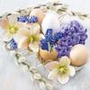 Maki 3-Ply Tissue Easter Paper Napkins Decorative Serviettes for Decoupage 33cm x 33cm - 1/4 Folded (Pack of 20) (Eggs with Spring Flowers) view 1