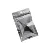 200PCS Clear Front Silver Aluminum Foil Bags, For Home Garden Storage Bags Zip Lock Package Bag Ziplock Plastic Package Bags (Size : 10x17.5cm(hang hole)) view 1