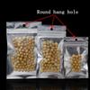200PCS Clear Front Silver Aluminum Foil Bags, For Home Garden Storage Bags Zip Lock Package Bag Ziplock Plastic Package Bags (Size : 10x17.5cm(hang hole)) view 4