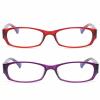 2 Pairs Ladies Reading Glasses,with Spring Hinge,Blue Light Blocking Readers,Stylish Pattern Frames Eyeglass (Color : Purple+Red, Size : 3.0X) view 1
