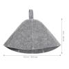 SOLUSTRE 2pcs Natural Wool Felt Sauna Hat Thickened Russian Bath Cap Heat-resistant Sauna Room Accessories for Men Women view 2