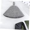 SOLUSTRE 2pcs Natural Wool Felt Sauna Hat Thickened Russian Bath Cap Heat-resistant Sauna Room Accessories for Men Women view 3