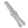 Mipcase Beard Shaping Comb: Hair Comb Beard Shaping Tool Mustache Combing Mens Hair Brush, Foldable Teeth Beard Comb Mustache Brush Template view 1