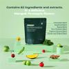 SHREDDY | Probiotic, Beauty, Superfood Greens Blend | 5 Billion Probiotics, 100% NRV Vitamins | 62 Nutrient-Rich Ingredients | Vegan-Friendly | Mango & Pineapple Flavour view 3