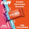 Fatt Double Chocolate Keto Brownie - 100% Natural Ingredients - High Nutrition Keto Snacks Packed with Good Fats, High Prebiotic Fibre, No Seed Oils - Made in UK (5 Pack) view 4