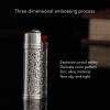 2PCS Lighter Case Cover Vintage Floral Stamped Zinc Alloy Shell for Lighter (Gray) view 2