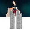2PCS Lighter Case Cover Vintage Floral Stamped Zinc Alloy Shell for Lighter (Gray) view 3