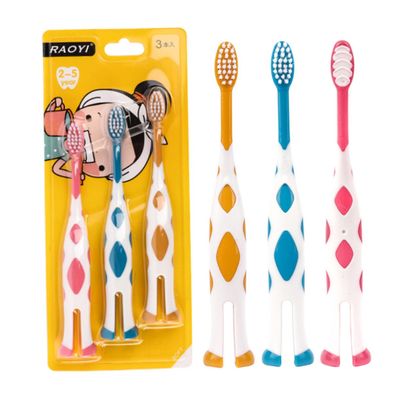 PartyKindom Kids Baby Toothbrush 6Pcs Soft Bristles Plastic Handle for Oral Care Bathroom Accessories, 2-5 Years Cartoon Toothbrush Set