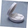 PartyKindom Marble Pattern Lens Case Portable Lens Holder Travel Storage Container White view 2