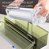 Food Cling Wrap Film Cutter,Wrap Dispenser,Food Wrap Storage Organizer with Slide Cutter,Refillable Cling Film Dispenser with Cutter view 4