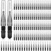 BBTO 100 Pcs Braces Dental Brush Flosser for Cleaner Interdental Brush Toothpick Tooth Flossing Head Oral Dental Toothpick Cleaners Cleaning Tool(Black) view 1