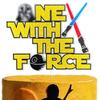 Festus Cake Topper, Silver Glitter One with The Force, 1st Birthday, Space War Theme, 5.8x4.6 inches, 1 Count view 1