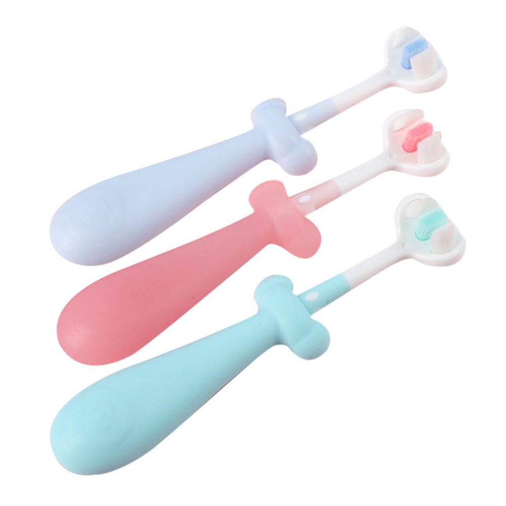 Angoily 3pcs Cute Decorative Toothbrush for Boys and Girls Boy Girl Soft Bristles for Manual Cleaning