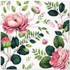 Tete a Tete 3Ply Flowery Tissue Paper Napkins Decoupage Serviettes 33cm x 33cm - 1/4 Folded (Pack of 20) (Noble Roses) view 1