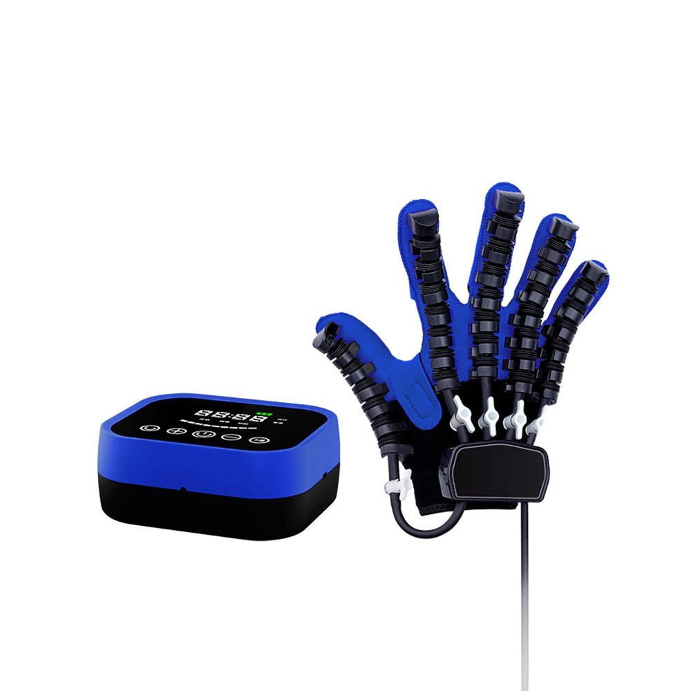 ZentOy Robot Gloves Rehabilitation Training Mirror Gloves Finger Training Hand Function Massage Glove Split Finger Training,Right-hand-S