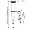1 Pair Crutches, Adjustable Height Aluminum Lightweight Underarm Crutches with Underarm Pads, 220 LBS Capacity view 3