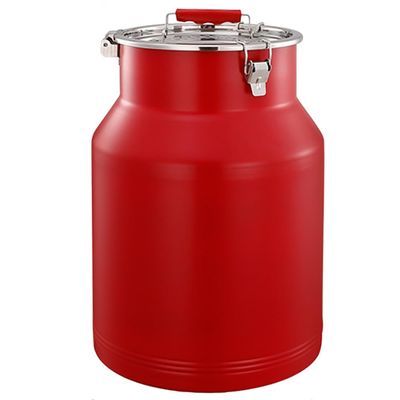 Sions Stainless Steel Rice Bucket, Storage with Silicone Sealing Lid, Portable Grain Storage Tank on Kitchen Countertop, Wet and Dry Use,Red