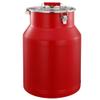 Sions Stainless Steel Rice Bucket, Storage with Silicone Sealing Lid, Portable Grain Storage Tank on Kitchen Countertop, Wet and Dry Use,Red view 1