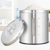 Sions Stainless Steel Airtight Jars for Kitchen, Rice Cereal Jars with Clear Window, Food Storage Containers with Lids and Handles for Storing Dry/Wet Foods,15kg view 1