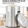 Sions Stainless Steel Airtight Jars for Kitchen, Rice Cereal Jars with Clear Window, Food Storage Containers with Lids and Handles for Storing Dry/Wet Foods,15kg view 2