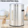Sions Stainless Steel Airtight Jars for Kitchen, Rice Cereal Jars with Clear Window, Food Storage Containers with Lids and Handles for Storing Dry/Wet Foods,15kg view 3