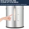 Sions Stainless Steel Airtight Jars for Kitchen, Rice Cereal Jars with Clear Window, Food Storage Containers with Lids and Handles for Storing Dry/Wet Foods,15kg view 4