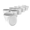 10 Buckets with Lid, 20 L, White, Round, Plastic Bucket, Food-Safe, Airtight and Stable, Empty Bucket with Ergonomic Handle and Lid Suitable for Food, Chemistry, Washing Powder, Adhesives view 1