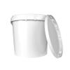 10 Buckets with Lid, 20 L, White, Round, Plastic Bucket, Food-Safe, Airtight and Stable, Empty Bucket with Ergonomic Handle and Lid Suitable for Food, Chemistry, Washing Powder, Adhesives view 2