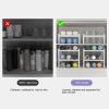 Cabinet Water Bottle Storage Rack, Water Cup Storage Rack Coffee Cup Organizer Stackable Iron Water Bottle Organizer for Kitchen Countertops Fridge view 2